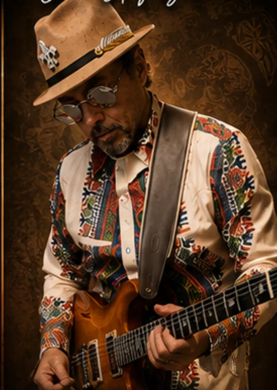 Shelton Sonnier styled for a Santana tribute